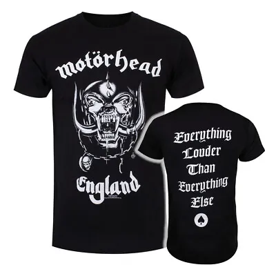 Buy Motorhead T-Shirt England Everything Louder Rock Band Official Black New • 15.95£