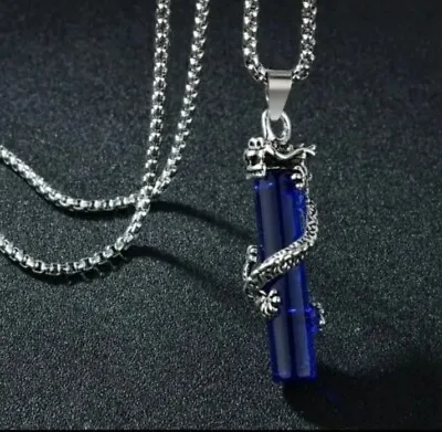 Buy Dragon Necklace Healing Crystal Gemstone Cool Pendant Jewelry For Men Women Gift • 6.44£