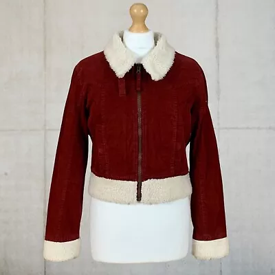 Buy Merlot Superdry Vintage Borg Lined Indie Jacket Size 8 Small New & Tags £89 • 45£