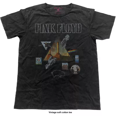 Buy Pink Floyd - Album Montage - Official T-shirt - Xxl 2xl Vintage / Faded Style • 14.99£