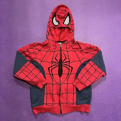 Buy Marvel Spider-Man Zip-Up Hoodie Kids Size 7 Jacket Sweatshirt Superhero • 18.50£
