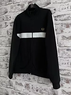 Buy Fred Perry - Large Track Top Jacket Black/White - Ska Mod 60s - Casuals Scooter  • 40£