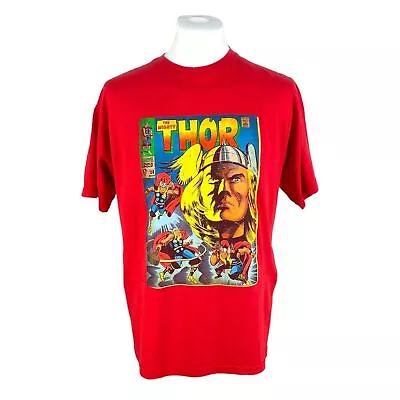 Buy Marvel T Shirt XL Red Thor Graphic T Shirt Marvel Movie TV T Shirt Hipster • 22.50£