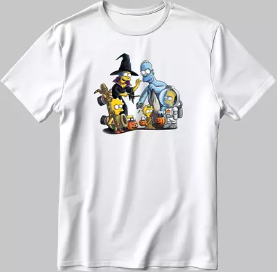 Buy The Simpsons, Simpson Drawing Short Sleeve White-Black Men/ Women T Shirt R218 • 10£