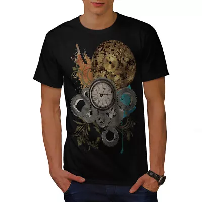 Buy Wellcoda Clock Cool Print Mens T-shirt, Illusion Graphic Design Printed Tee • 15.99£