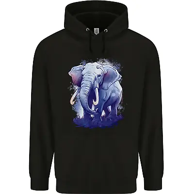 Buy An Elephant Watercolour Mens 80% Cotton Hoodie • 19.99£