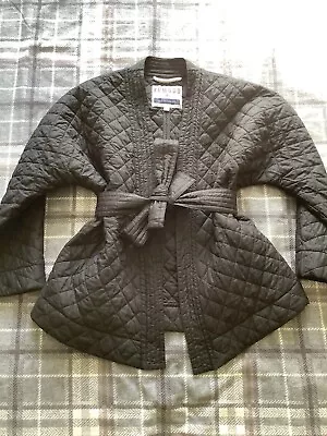 Buy Premium Quality Brand Black Quilted Kimono Style Jacket Size UK 12  • 49.95£