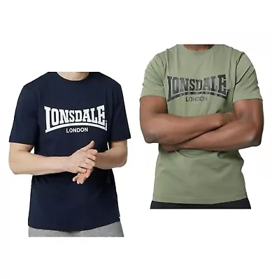 Buy Mens Lonsdale Everyday Crew Jersey Essentials Logo Tee Sizes From S To 4XL • 14.24£