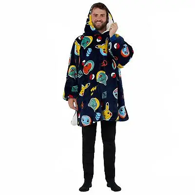 Buy Pokemon Oversized Hoodie Blanket Sherpa Fleece Wearable Soft Warm Jumper Throw • 19.99£