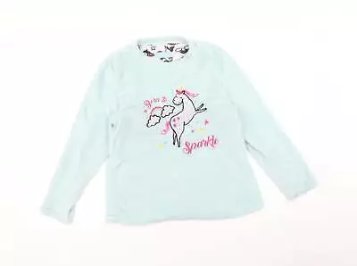 Buy Born To Sparkle Womens Blue Polyester Pullover Pyjama Top Size 12 - Unicorn • 5.75£