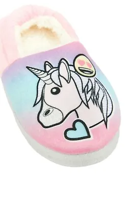Buy Girls Unicorn Slippers Plush Pink Size 6 7 8 9 10 11 12 Infant Full Slipper Warm • 8.99£