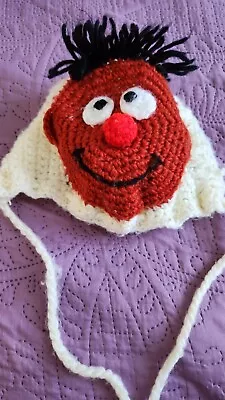 Buy Vtg Sesame Street Ernie Knit Winter Cap Clothing Children Toddler Kid Hat • 4.74£