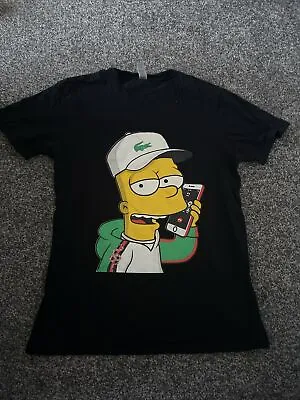 Buy The Simpsons Bart Simpson Graphic T-Shirt Small Top Excellent Condition Black • 0.99£