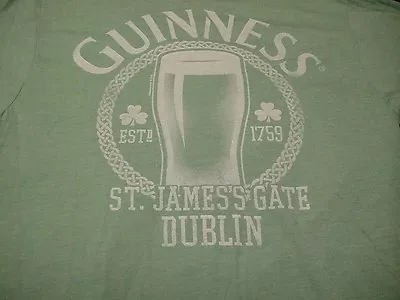 Buy Guinness St James Gate Dublin T Shirt Sm Green Official Guinness Beer Merch NWT • 9.44£