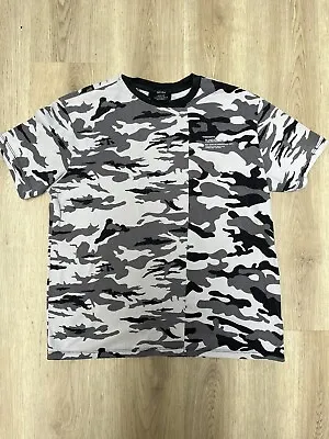 Buy Ladies Grey Camouflage T-shirt Size Extra Small From Bershka • 1.80£