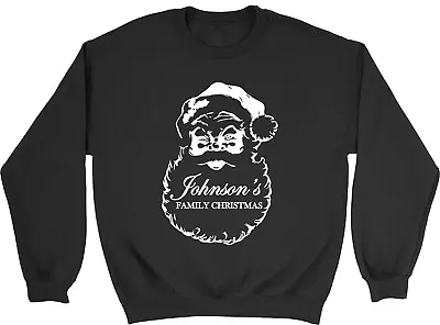 Buy Personalised Family Christmas Santa Claus Face Men Women Sweatshirt Jumper • 15.99£