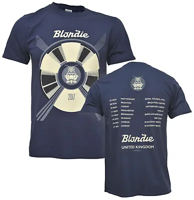 Buy Blondie T Shirt Official Pollinator 2017 Tour Rock Band Debbie Harry Blue New • 8.99£