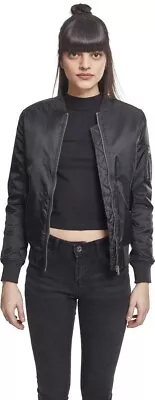 Buy Urban Classics Women Bomber Jacket Ladies Basic Bomber Jacket Black • 67.69£
