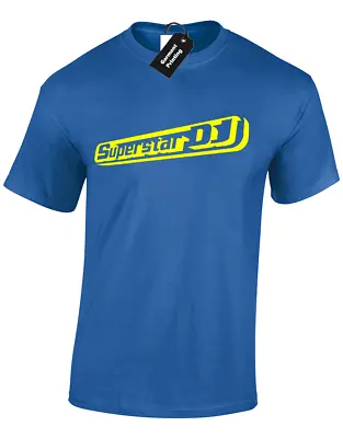 Buy Superstar Dj Mens T Shirt Slogan Vinyl Techno Mix Drum Bass Rave Factory Records • 8.99£