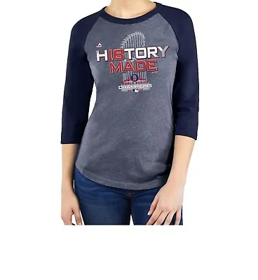 Buy Majestic Threads 2018 Boston Red Sox 3/4 Sleeve Raglan Shirt Women’s 2XL Blue • 7.67£