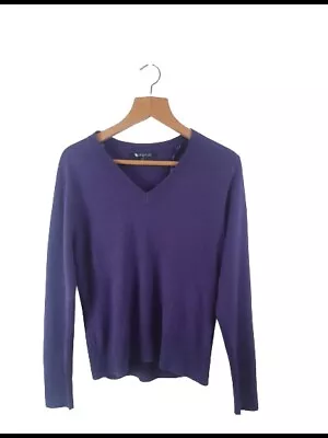 Buy Originals Womens Purple  Knit Pullover V Neck Jumper Size 12UK  • 8.21£