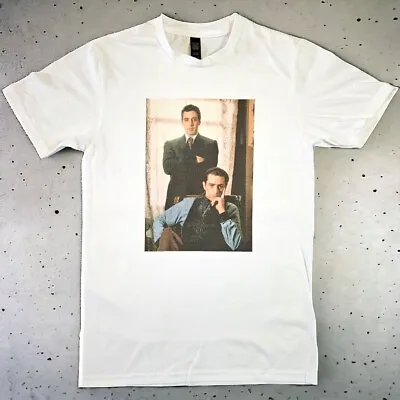 Buy Robert De Niro & Al Pacino The Godfather Mafia White T-shirt Sizes Small-3XL • 16.49£