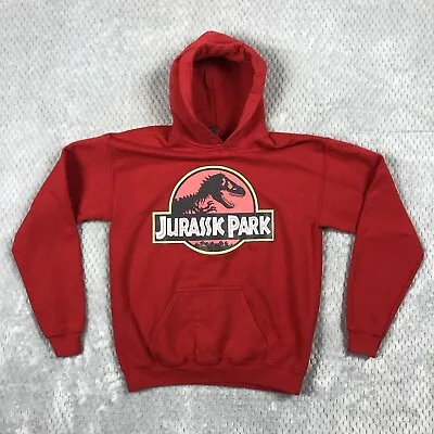 Buy Gildan Jurassic Park Hoodie Jumper Sweater Youth Teens Pullover Red Youth XL • 17.96£