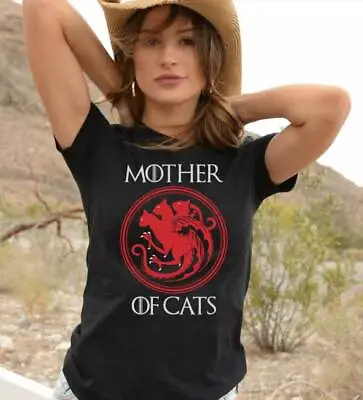 Buy Beautiful Mother Of Cats Shirt, For Cat Lovers, Game Of Thrones House Targaryen  • 39.18£
