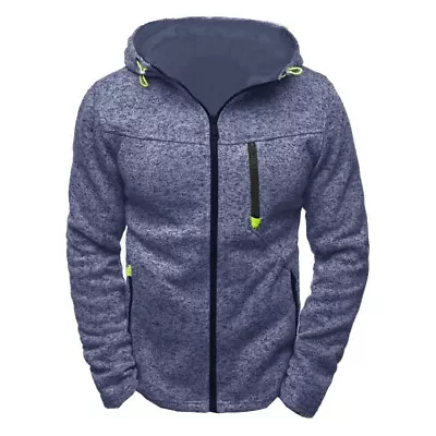 Buy Mens Hoodies Jacket Sweater Casual Side Zip Up Hooded Sweatshirt Coat Outwear • 11.92£
