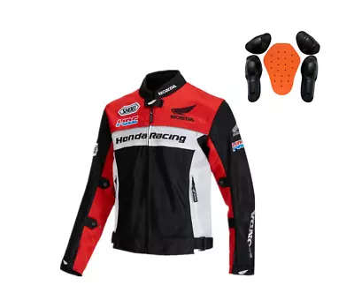 Buy Red Cycling Honda HRC Men's Breathable Motorcycle Jacket Winter/Summer S-6XL • 54£
