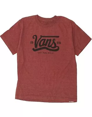Buy VANS Womens Graphic T-Shirt Top UK 14 Large Maroon Flecked AY12 • 9.37£