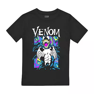 Buy Marvel Kids T-Shirt Marbled Venom Top Tee 7-13 Years Official • 11.99£