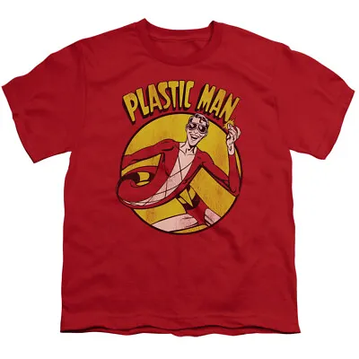 Buy Plastic Man Plastic Man Kids Youth T Shirt Licensed DC Comics Tee Red • 13.82£