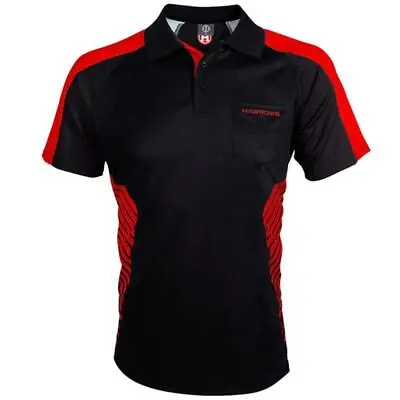 Buy Harrows Darts Vivid Black & Fire Red Darts Shirt • 21.99£