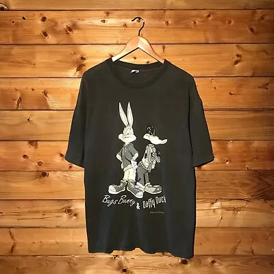 Buy 1995 Looney Tunes Bugs Bunny And Daffy Duck Cartoon Promo T Shirt Size Large 90s • 39.99£