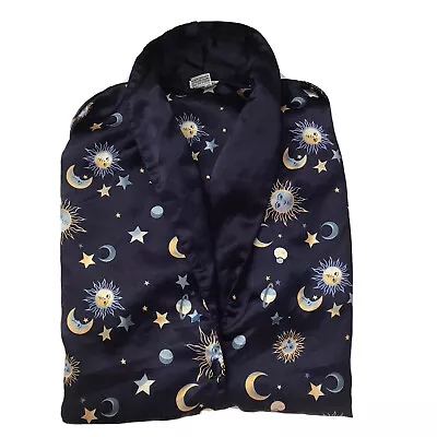 Buy Vintage 90's Y2K 00's Celestial Satin Pajamas Top Sleepwear Large Sun Moon Stars • 25.57£