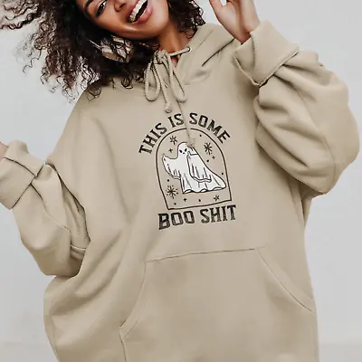 Buy Boo Sh*t Hoodie Pullover - Cute Funny Novelty Autumn Cosy Ghost Swearing • 16.99£