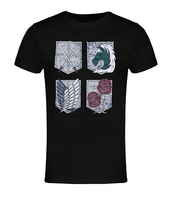 Buy Attack On Titan - Emblems - T-Shirt • 12.99£
