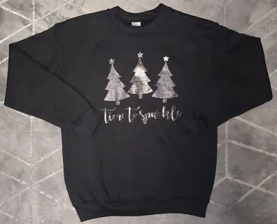 Buy Lipsy London Black Sparkle Christmas Tree Jumper Teen Size S Youth Sold Out • 10£