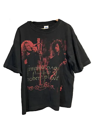 Buy Vintage Jimmy Page And Robert Plant No Quartet Led Zeppelin Band Tour T Shirt L • 74.35£