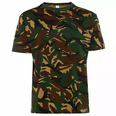 Buy Mens Camouflage T Shirt Military Hunting Fishing Camo Army Combat Top Gym Summer • 7.49£