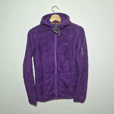 Buy The North Face - Womens Small Purple Teddy Deep Pile Full Zip Hoodie • 15£