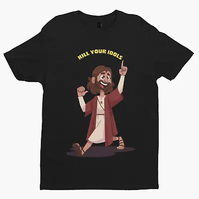 Buy Kill Your Idols Jesus T-Shirt -Comedy Funny Gift Film Movie TV Horror Punk Rock • 10.79£