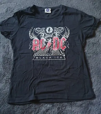 Buy AC/DC Black Ice Black Band Shirt - Ladies Large .. New Without Tags • 12£