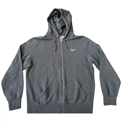 Buy Nike The Athletic Dept Men's L Large Dark Grey Hoodie Zip Up Jacket Embroidere • 19.99£