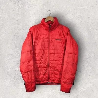 Buy Columbia Red And Black Tech Puffer Padded Jacket Coat XL • 24.95£