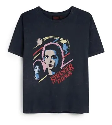 Buy Women's Netflix Stranger Things Black Eleven T-Shirt Primark NEW • 9.99£