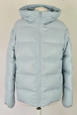 Buy CONVERSE Blue Padded Jacket Size Eur M Womens Full Zip Hooded Outdoors Outerwear • 21.56£