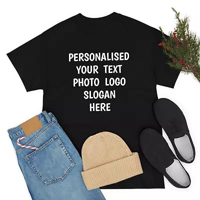 Buy Personalised Your Text Photo Slogan T-Shirt Anniversary Birthday Unisex Gift Top • 11.99£