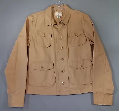 Buy Vintage Ralph Lauren Jacket Women XL Tan Khaki Denim Jean Field Safari Pockets • 32.98£